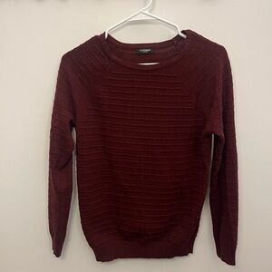 Knit burgundy sweater